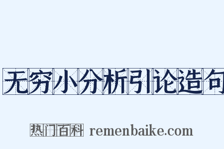 无穷小分析引论造句是什么意思的图片